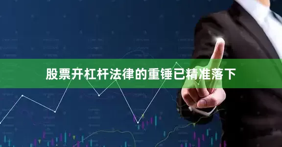 股票开杠杆法律的重锤已精准落下